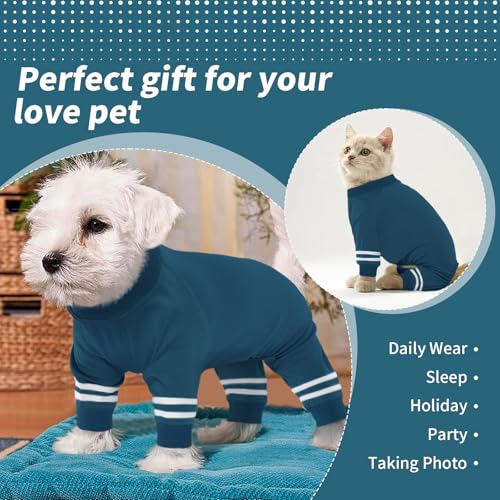 Pijama para perros pequeños y medianos BRKURLEG algodón miniatura 5