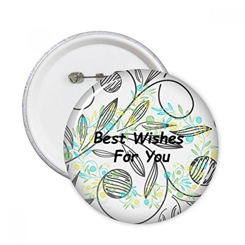 Badge rond XXL fleurs fraîches dessin pour customiser vos vêtements en lot de 5 pièces