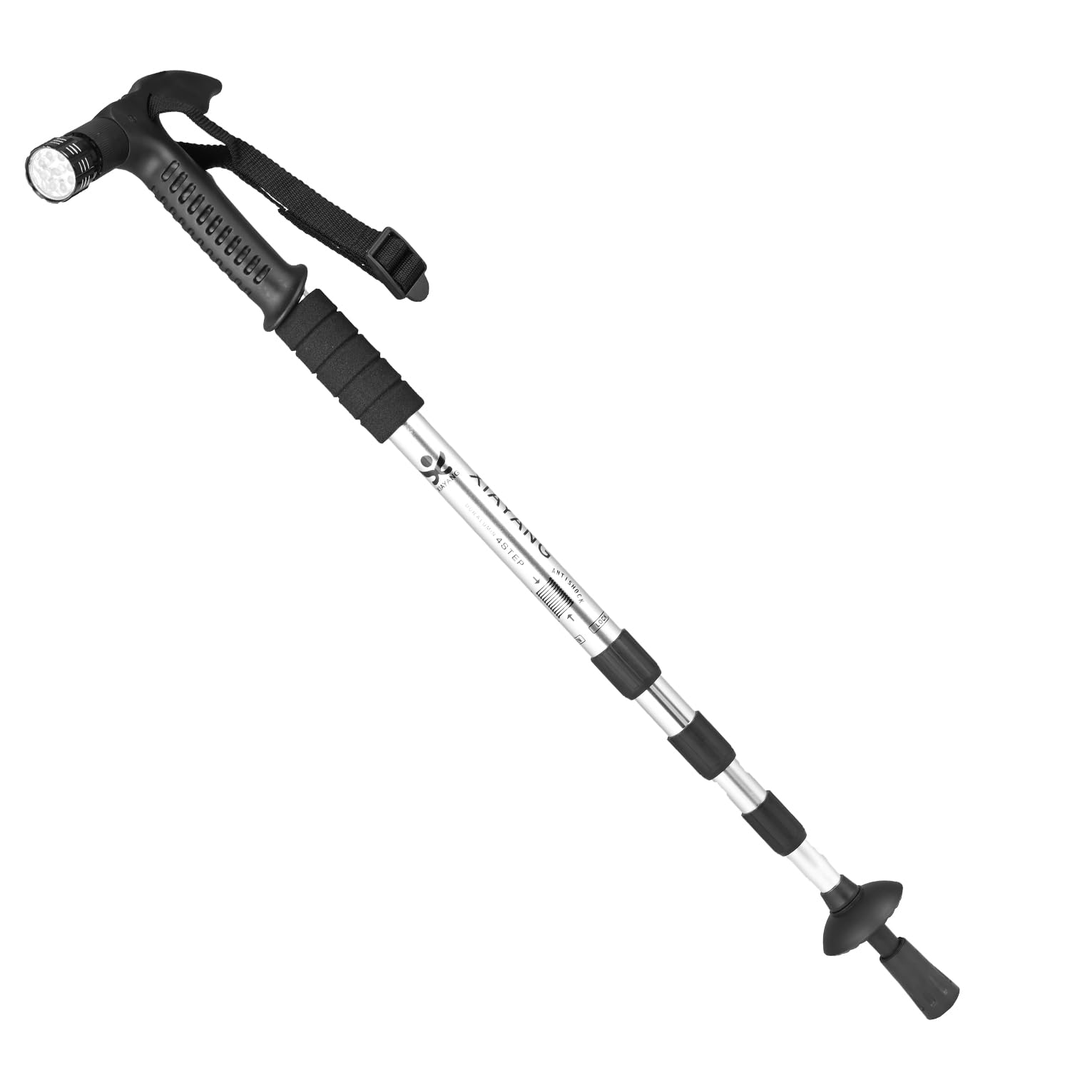 Amazon Brand - Symactive Trekking Poles Lightweight Hiking Stick with Light & Extendable Down Grip for Men Women Traveling Camping Climbing (Pack of 1,Random Colors) (B0CVN2XBV7) Amazon Price History, Amazon Price Tracker