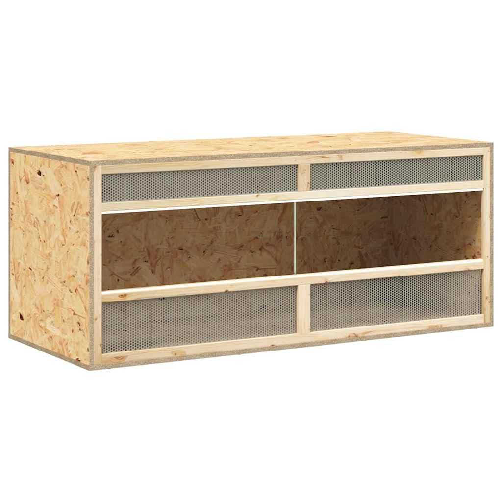 Terrarium drewno konstrukcyjne 120 x 50 x 50 cm z prawdziwym szkłem dla gadów, bez ostrych krawędzi, stalowe siatki do cyrkulacji powietrza, przejrzysty widok