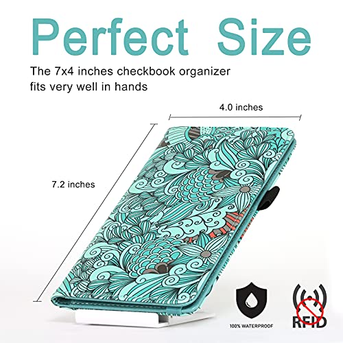 Cobak Premium Leather Checkbook Cover - Rfid Blocking, Classic Design, Slim & Durable - Perfect For Personal & Business Checks #TOP3