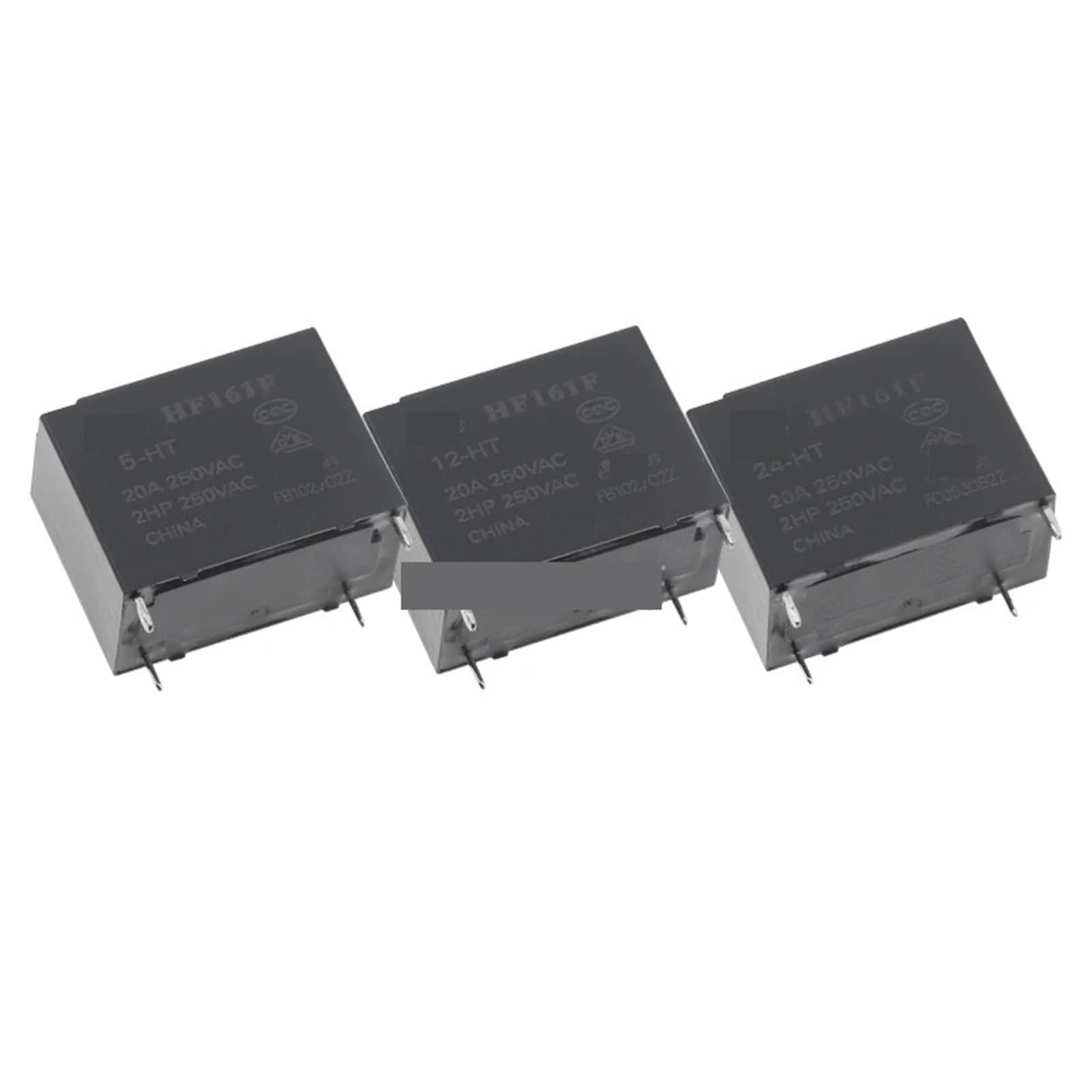Relé HF161F-24-HT de 4 pines y 20A para control de energía en placas electrónicas 3