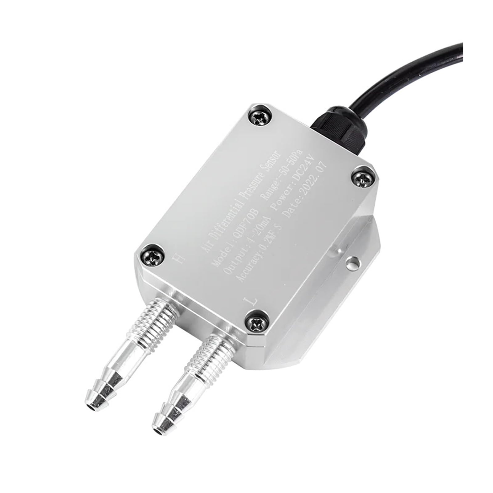 Transmisor de presión diferencial, sensor presiones diferenciales aire viento 0~500 KPA, 4-20 mA 0-10 V 0-5 1-5 salida RS485 1 pieza(0-300pa,RS485 Output)