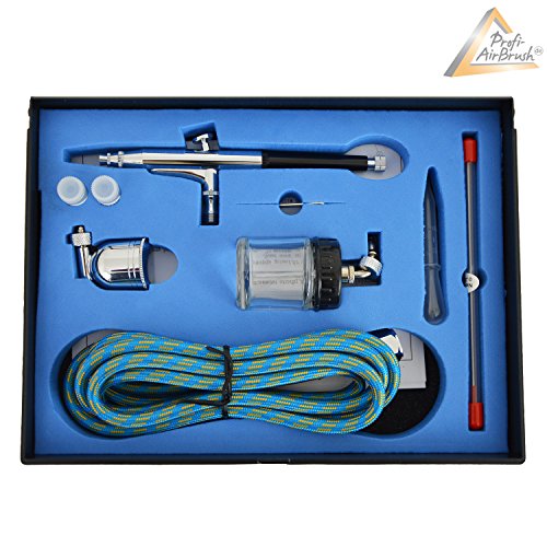 Airbrush-Set Amur Profi-Airbrush Set mit Zubehör und Kompressor