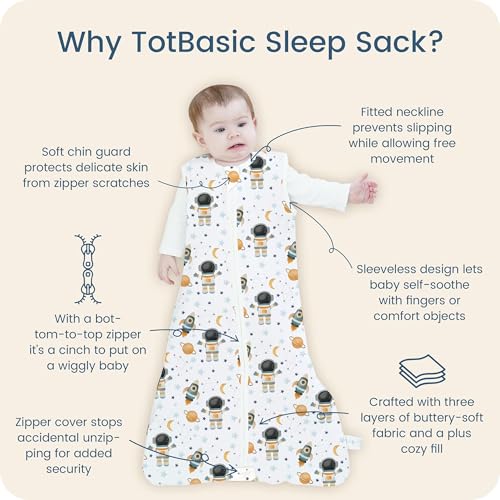 Image of Toddler Sleep Sacks 2T-3T-4T, 0.5 TOG Light Summer Wearable Blankets, Extra Long XL Sleeping Bags, 2 Pack