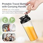 KOIOS Smoothie Blender, 900W Personal Blender for Shakes and Smoothies for Kitchen with 2 No-BPA 22oz Portable Cups, Single Serve Smoothies Maker Mixer for Juices, Nutritious Recipe (Grey Blue) - Image 4