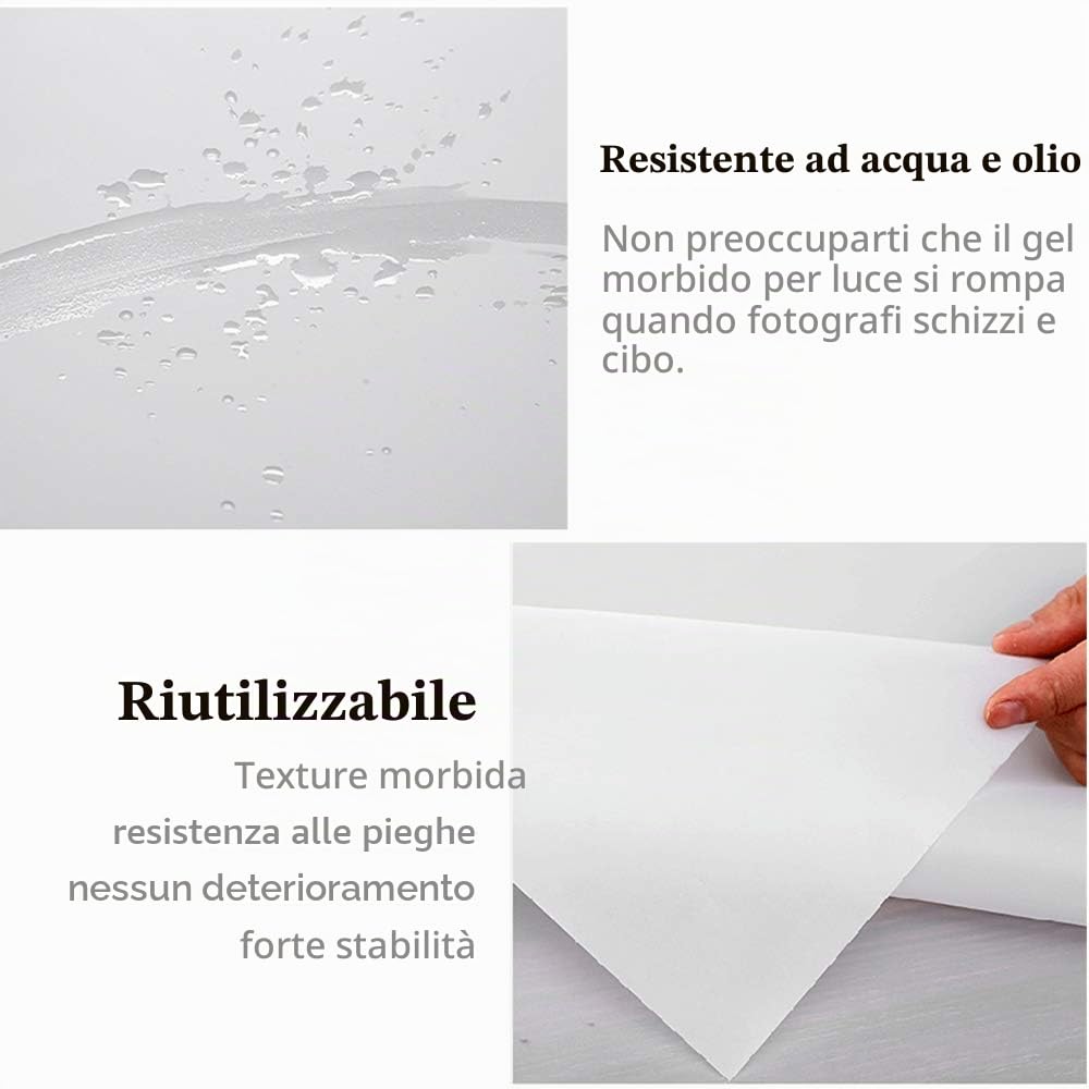 Diffusion Film Film Foglio 6 Confezioni Kit 40 x 50 cm Illuminazione Gel Diffusore Rotolo Fotografia Video per Flash Led Strobe Light