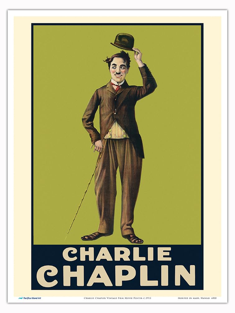 Amazon.com: Charlie Chaplin - Vintage Film Movie Poster c