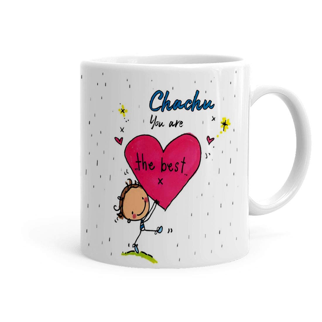 Khakee Chachu You are The Best Theme Printed Coffee Mug (325ml)(PD12-Chachu) - Birthday,Anniversary Gift for Chachu