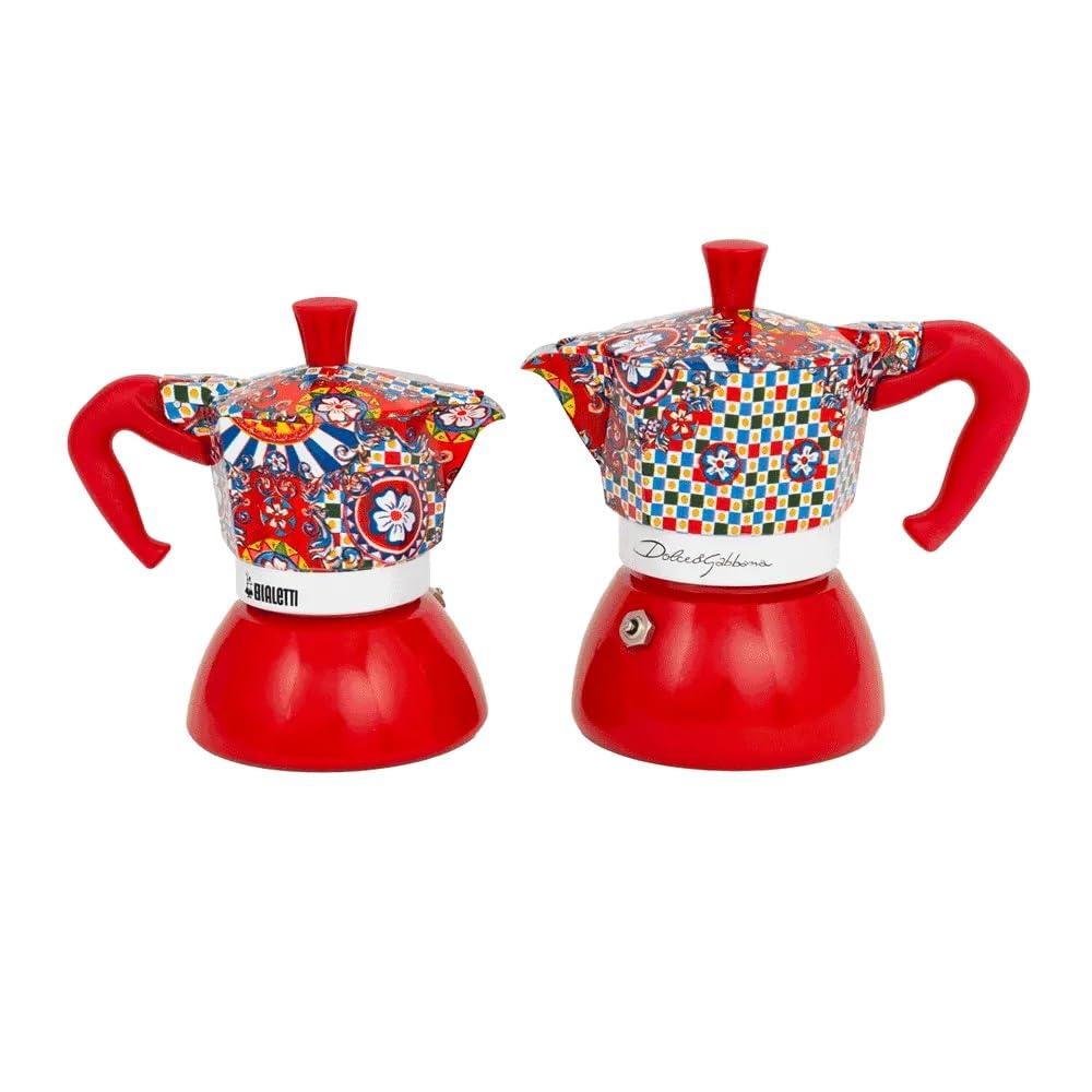 Bialetti Dolce & Gabbana MOKA INDUCTION 4 tazas, seguro para inducción y fuego abierto (cafetera, máquina de espresso, makinetta)