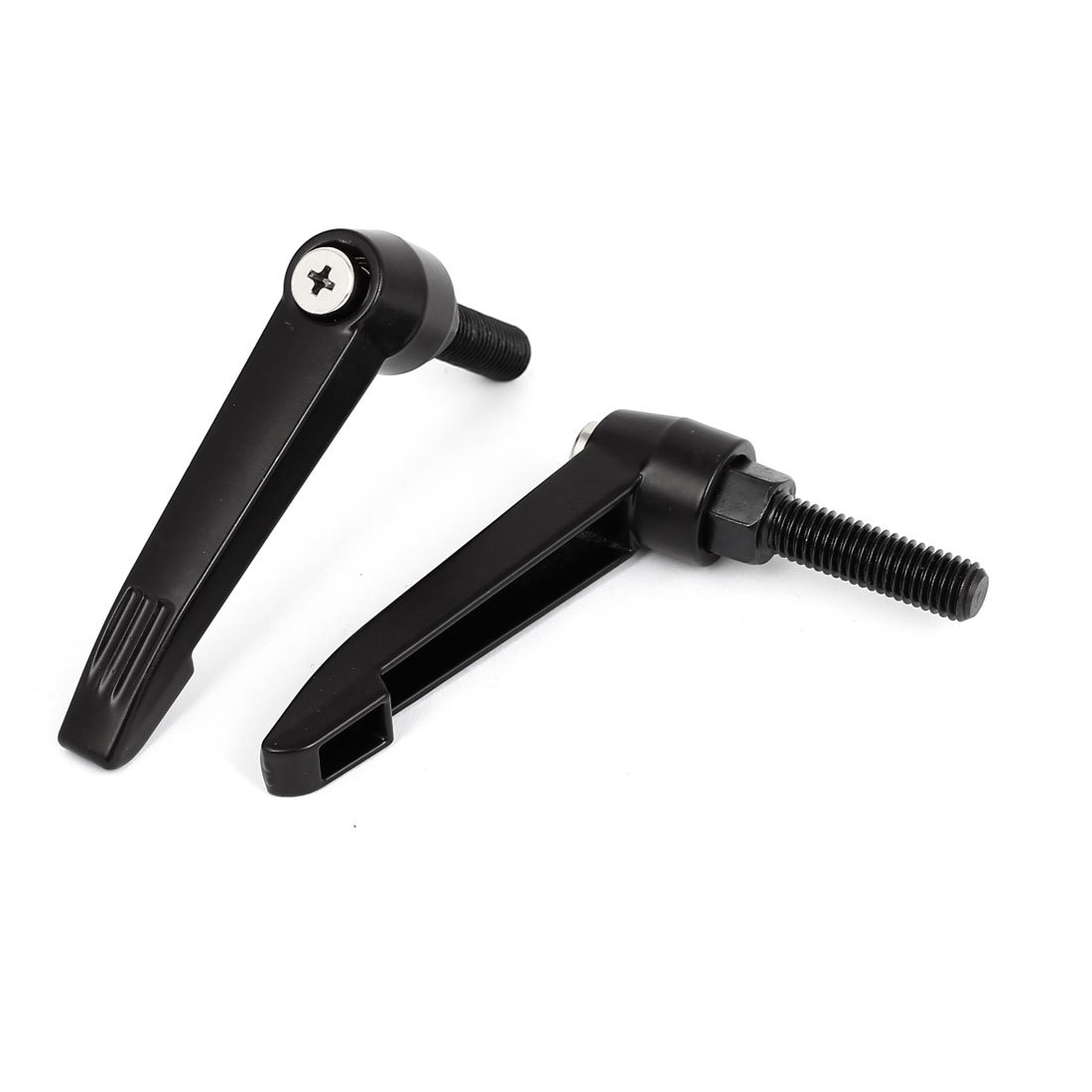 Aexit M10x35mm Thread Clamps 80mm Long Lever Lathe Machinery Adjustable Clamping Strap Clamps Handle 2pcs