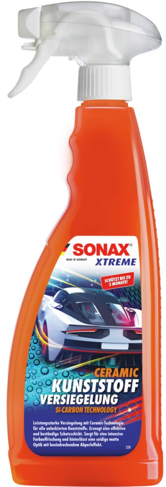 SONAX Xtreme Ceramic KunststoffVersiegelung (750 ml) pflegt den Kunststoff und sorgt für Intensive Farbauffrischung | Art-Nr. 02264000