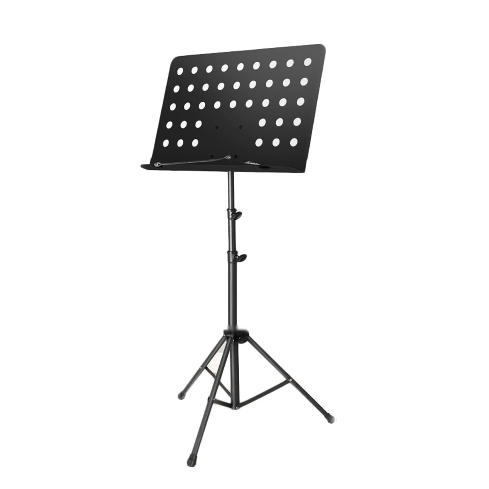 Notenständer, tragbarer Notenständer, Faltbarer Notenständer, höhenverstellbar für Instrumentenspiel, Band und Chor (schwarz 140 cm)