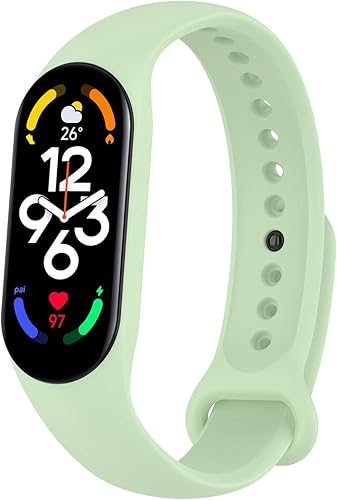 Miniatura 5 de Compatible con Xiaomi Mi Band 7, correas ajustables de silicona suave de repuesto para reloj Xiaomi Mi Band 7 NFCMi Band 6Mi Band 5Amazfit Band 5