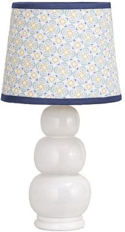 Petit Tresor Unisex Happy Animals Pattern Baby Boy Lamp with Shade Navy