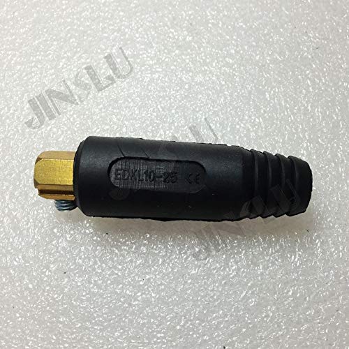 Gimax 100 SETS of Quick Fitting Cable Connector DKZ10-25+EDKL10-25 Welding Machine Copper Joint Adapter - (Color: Black)