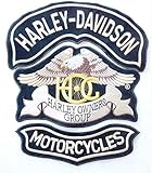 Set mit 3 Aufnähern, groß, Adler Hog Harley Davidson + Roker Hd + Motorräder