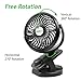 SkyGenius Battery Operated Clip on Fan for Bay Stroller, USB Rechargeable Battery Powered Mini Desk Fan (Max 40Hours)