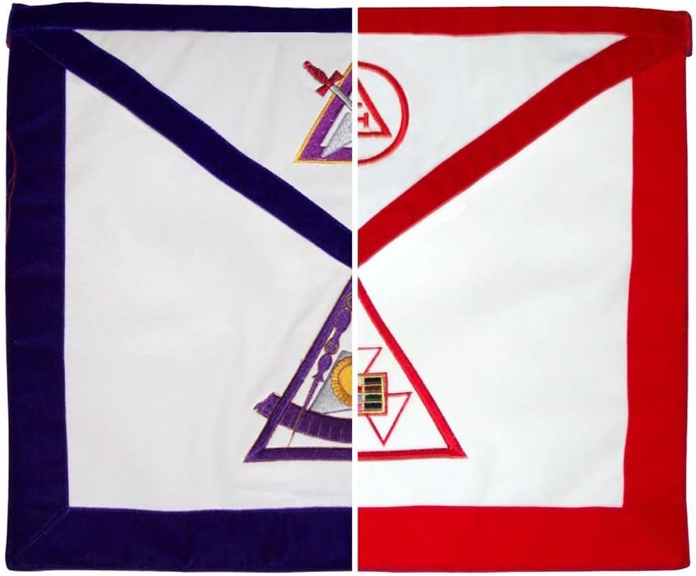 Bricks Masons Past High Priest & Past Illustrious Master & Royal Arch Chapter & Council Apron - Reversible