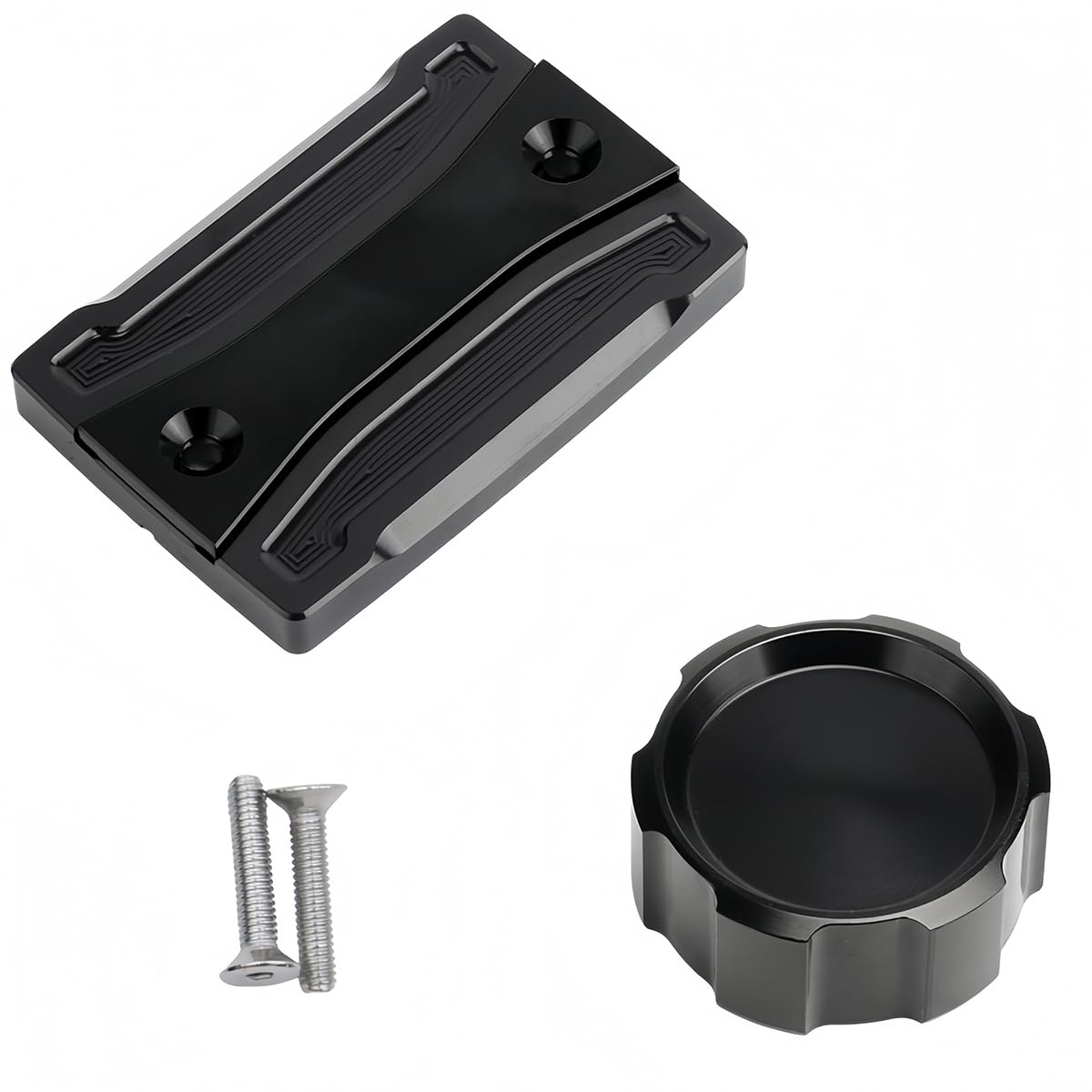 Bouchon de réservoir de liquide de frein MT07 FZ07 alu CNC noir Huba avant arrière