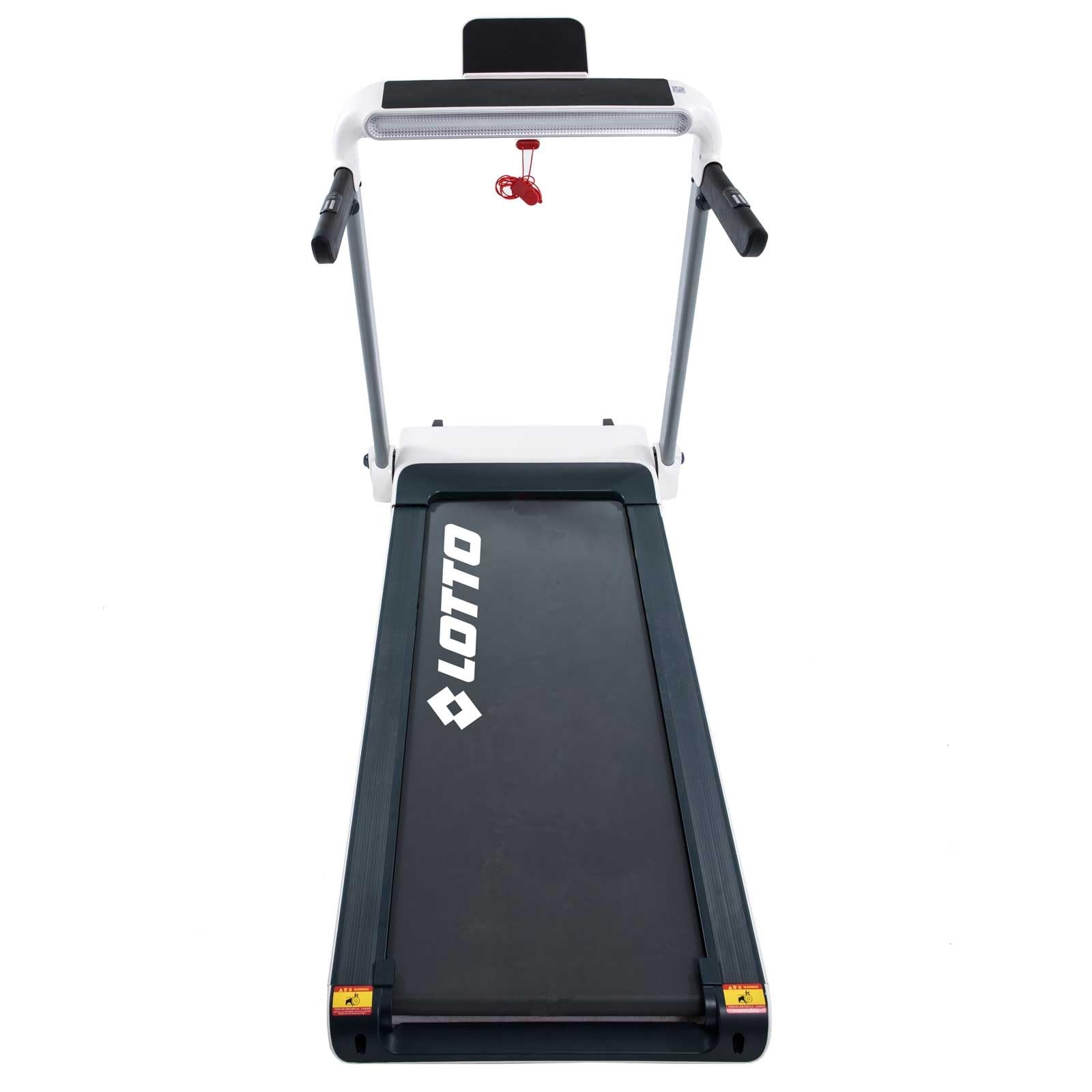 Tapis Roulant Elettrico Lotto Pace G600, 2.5 HP, 1–15 km/h, Inclinazione Automatica 15 Livelli, Superficie 121×46 cm, LED Display, Bluetooth FitShow/Kinomap/Zwift, 12 Programmi, Pieghevole, Max 120 kg