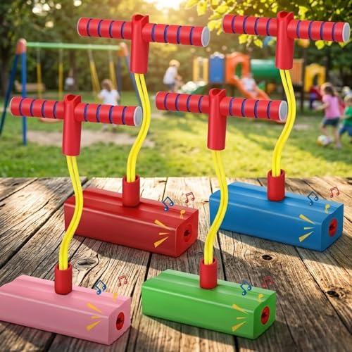 Image of GRAPHENE Kids Pogo Jumper Foam Hopper Toy with Squeaky Sound, Safe Balance Bouncing Stick for Indoor & Outdoor Active Play, Durable Soft Foam Base Jumping Toy for Boys & Girls Age 3 Years+