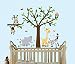 Safari Pride, Tree Wall Decals, Jungle Stickers with Green Leaves and Fabric Tree