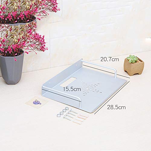 Soporte de estante de montaje en pared para DVD/soporte/soporte para decodificador de TV, enrutador, decodificador, soporte de estante de almacenamiento de montaje en pared de aluminio de e