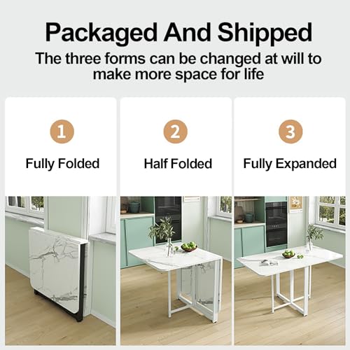 Table de cuisine pliable pour optimiser l'espace de votre studio encombré - 4
