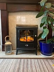 Dimplex BFD20E Brayford Optiflame Electric Stove, Black Cast Iron ...