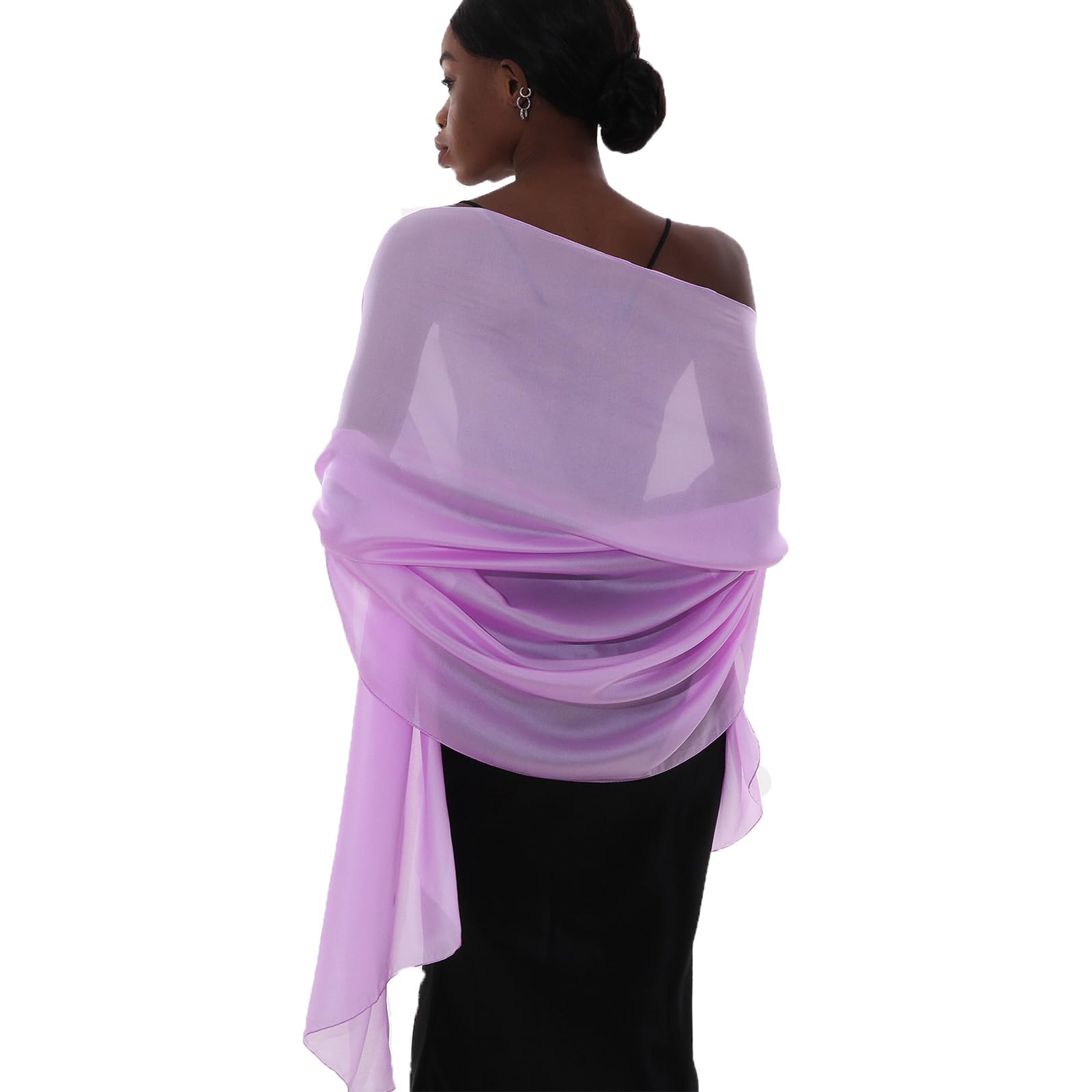 Sciarpa Donna Leggera Scialle Sciarpe Elegante Cerimonia Foulard Pashmina Scilla Stole Primavera Estate