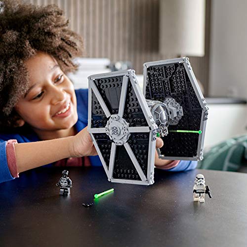 LEGO 75300 Star Wars Caza TIE Imperial, Juego de Construcción con Mini Figura de Stormtrooper y Piloto Saga Skywalker, Regalo para Niños de 8 Años
