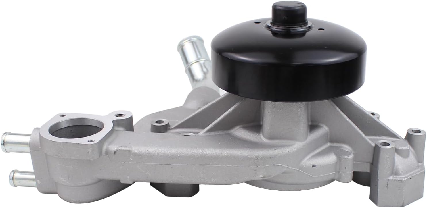 Engine Water Pump with Coolant Thermostat Housing and Drive Belt Tensioner Kit for Cadillac Escalade Chevrolet Silverado Suburban Express 1500 2500 3500 Tahoe Trailblazer GMC Envoy Yukon