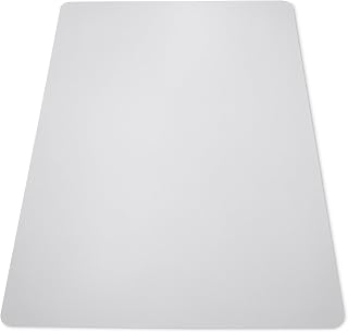 Amazon Basics Office Chair Mat for Hard Floors, Clear, Smooth Surface, Protects Hard Floors, 46" x 60"