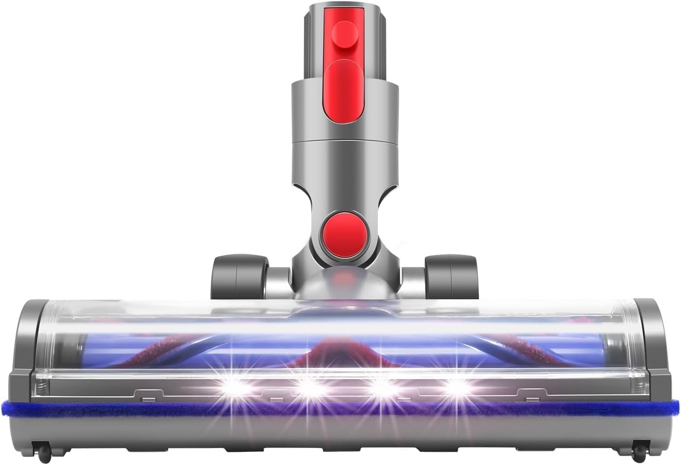 Testa Motore Spazzola Motorizzata per Dyson, Testa di Ricambio Spazzola Direct Drive per Dyson V10 Digital Slim V12 Detect Slim Aspirapolvere, Turbina Bocchetta per Pavimenti con 4 LED