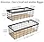 ShabbyDecor Metal Wire Basket Detachable Wood Base Storage Organizer Farmhouse Small Bins for Kitchen Cabinets, Bathroom, Pantry, Laundry Room, Closets Set of 2,Black Color