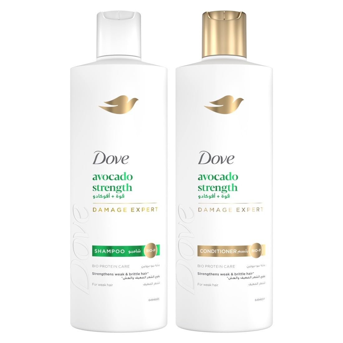 Shampoo, avocado strength, strengthens weak & brittle hair*, 400ml + Conditioner, 320ml