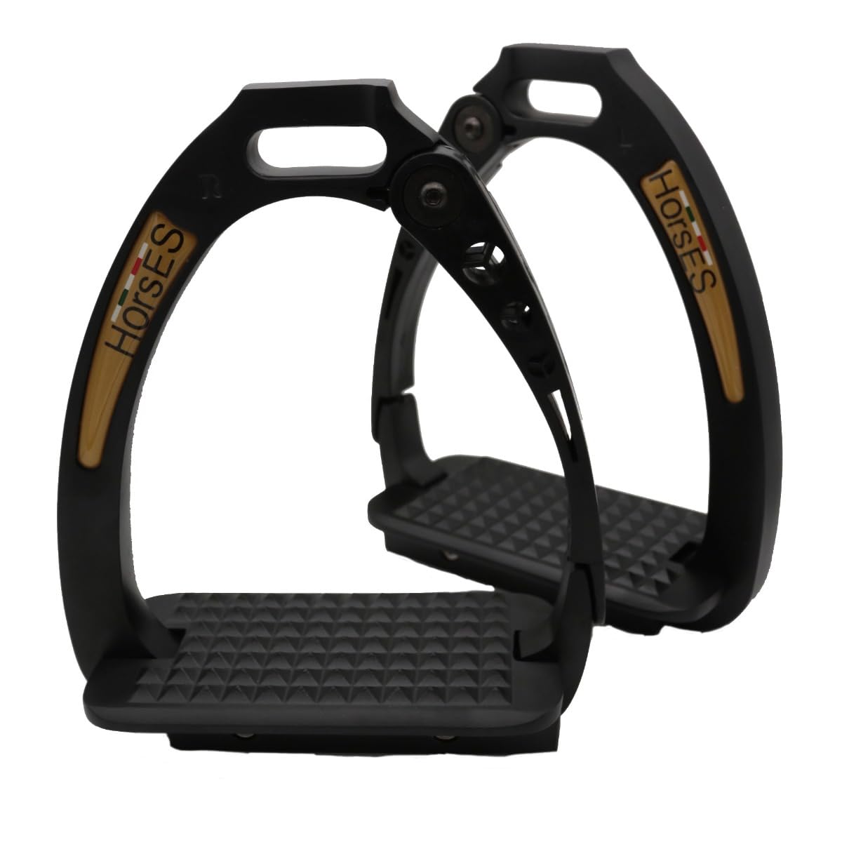 Horses Soportes de seguridad de seguridad, diseñados para la máxima seguridad y comodidad del jinete, modernos y elegantes (negro)
