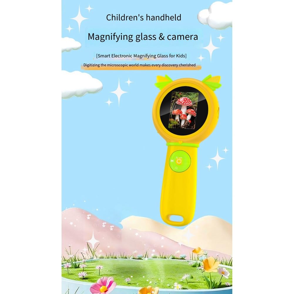 Microscopio Ottico per Bambini 1000X con Funzione Foto e Video, Mondo Microscopico, Giocattolo Educativo Scientifico per Bambini.
