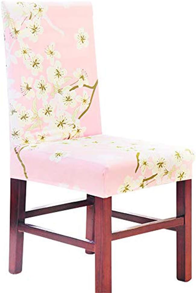 Tvoip 4PCS Spandex Elastic Printing Dining Chair Slipcover Modern Removable Anti-Dirty Kitchen Seat Case Stretch Chair Cover for Banquet (Style13)
