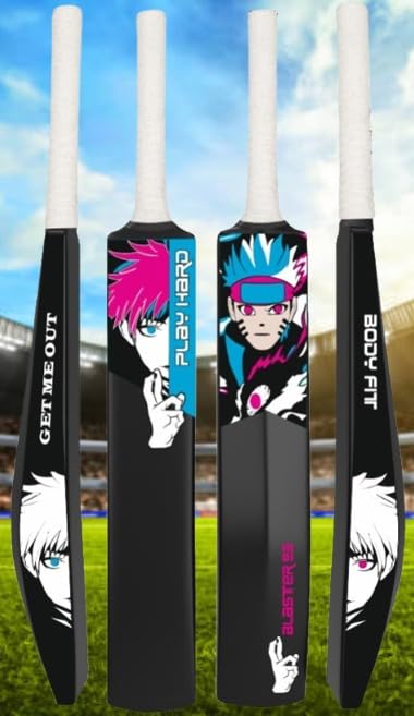 Image of Bodyfit Heavy Duty Plastic Premium Cricket Bat for Men, Women & Children | Lightweight| Full Size| | Hard Plastic Bat Red | 1 Piece, 1 Soft /Wind Ball. (PlayHard)
