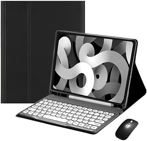 Miniatura 8 de Funda de teclado para Galaxy Tab S9 FE de 10.9 pulgadas, Tab S9 11 pulgadas, Tab S8 11 pulgadas, Tab S7 11 pulgadas, funda con teclado y mouse