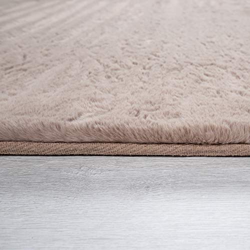 Paco Home Hochflor Teppich Wohnzimmer Schlafzimmer Shaggy Modern Flauschiger Fellteppich Weich Fell Imitat Kunstfell Einfarbig… – Ansicht 2