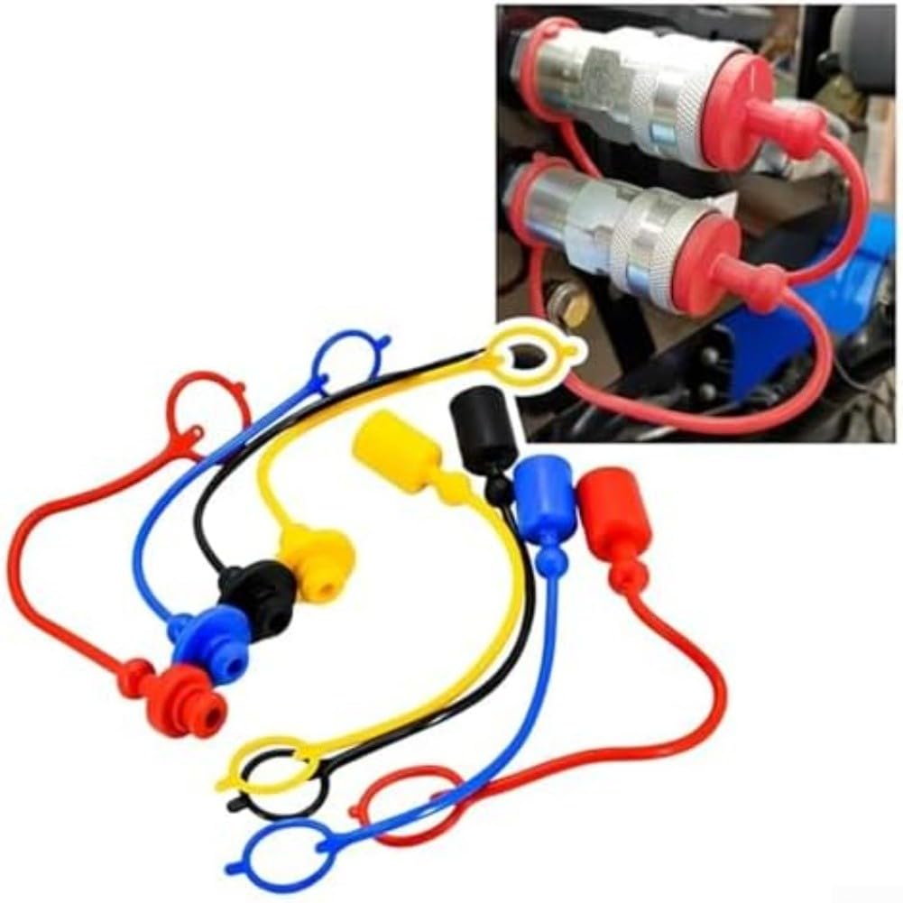Hydraulisches Staubkappen-Set 20 Stück, kompatibel mit ISO7241A-Kupplungen, bietet zuverlässigen Schutz vor Staub und Umwelteinflüssen auf hydraulischen Steckverbindern (1/2)