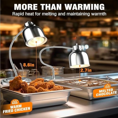 Lampe Chauffante Rotative à 360° et Extensible pour Chauffer vos Tables de Buffet