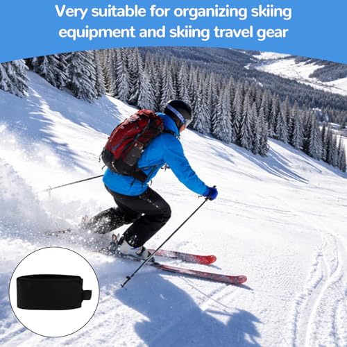 LgCiXli 6er Set Verstellbare Skigurte | Premium Ski Klettband für Sicheren Transport & Lagerung | Gepolsterte Ski Befestigungsbänder mit Kantenschutz | Wintersport Zubehör