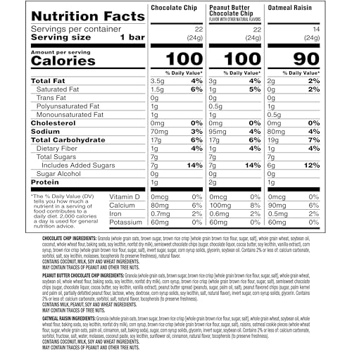Image of Quaker Chewy Granola Bars, 3 Flavor Variety Pack, (58 Pack)