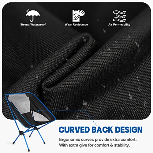 Nirvaer Camping Chairs, Ultralight Folding Camping Chairs, Compact Backpacking Portable Chair, For Hiking, Beach, Fishing, Outdoor Camp, Travel (Blue) #TOP2