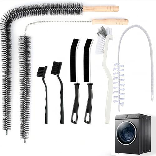 Ecolimpia 8 Pack Washing Machine Cleaner Brush Dryer Cleaning Brush Crevice Cleaning Brush for Bathroom Shower Kitchen Cup Tile Tub Sink-Ideal and Aractical Household Cleaning Tool Set