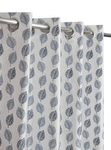 Image of DEVSANG Polyester Curtains 6 Feet Long Set of 3, Grey